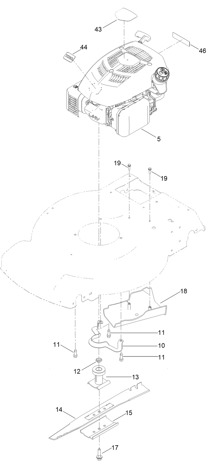 Engine and Blade Assembly