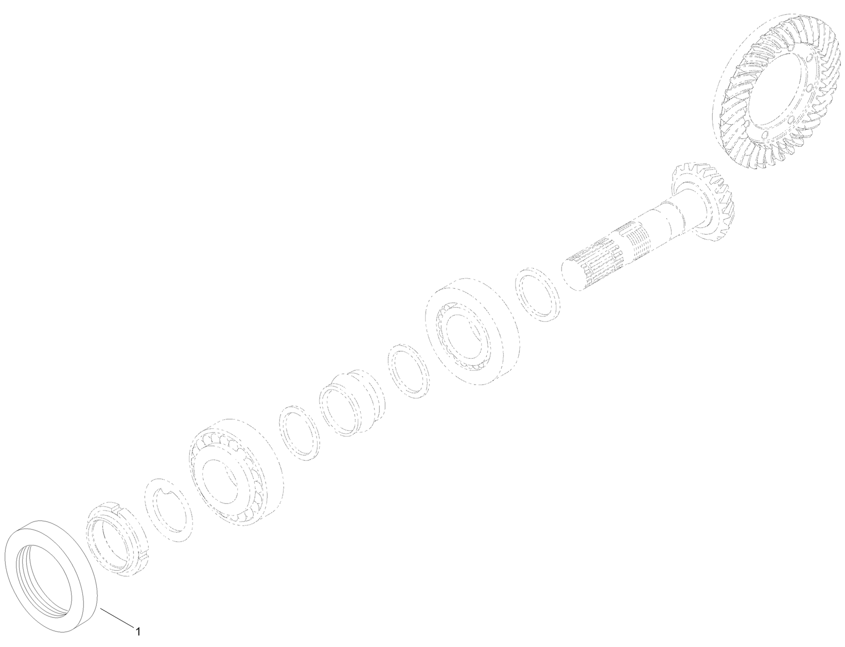 Front Axle  Bevel Gear Set Assembly