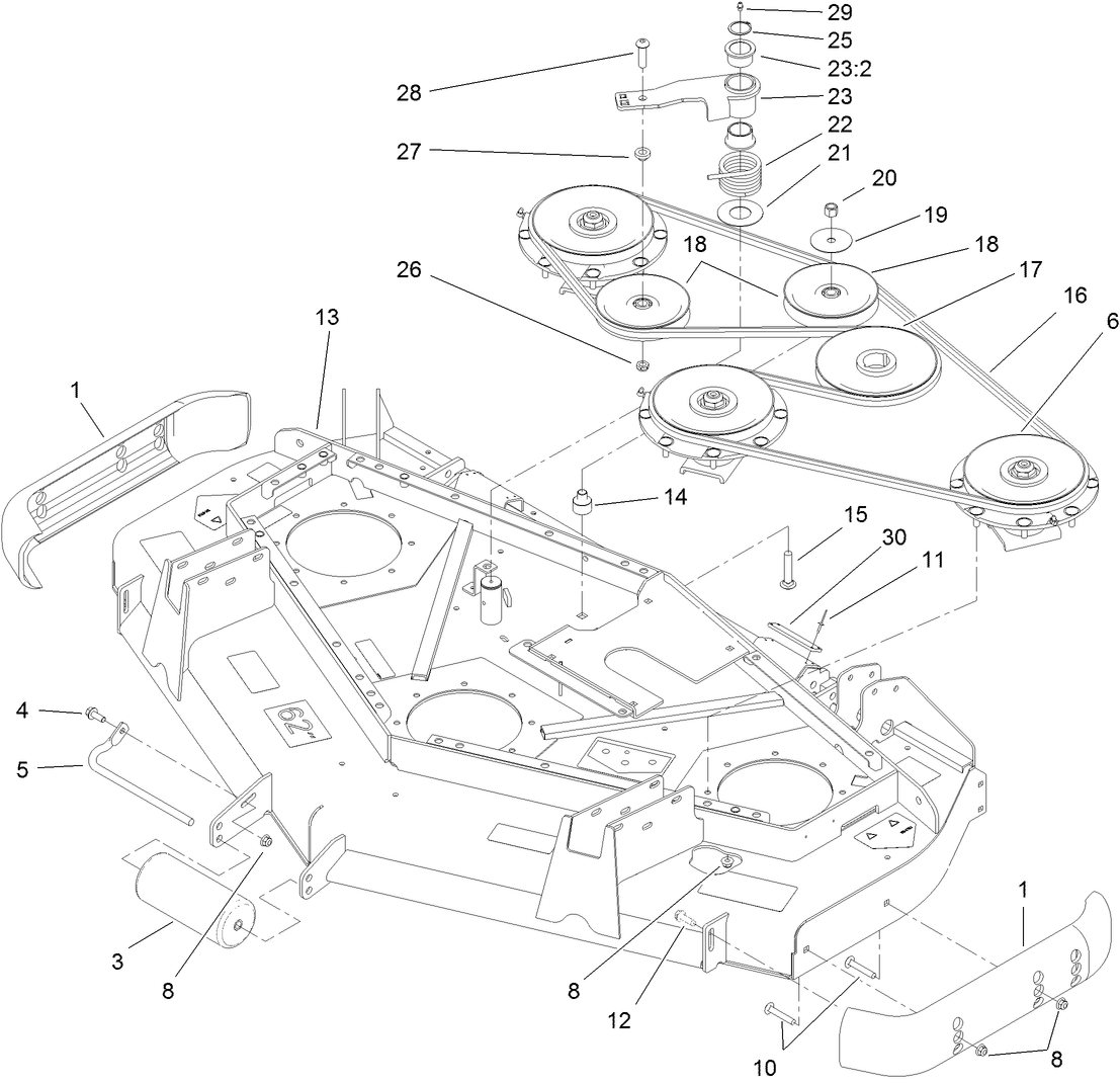 Roller, Belt and Pulley Assembly