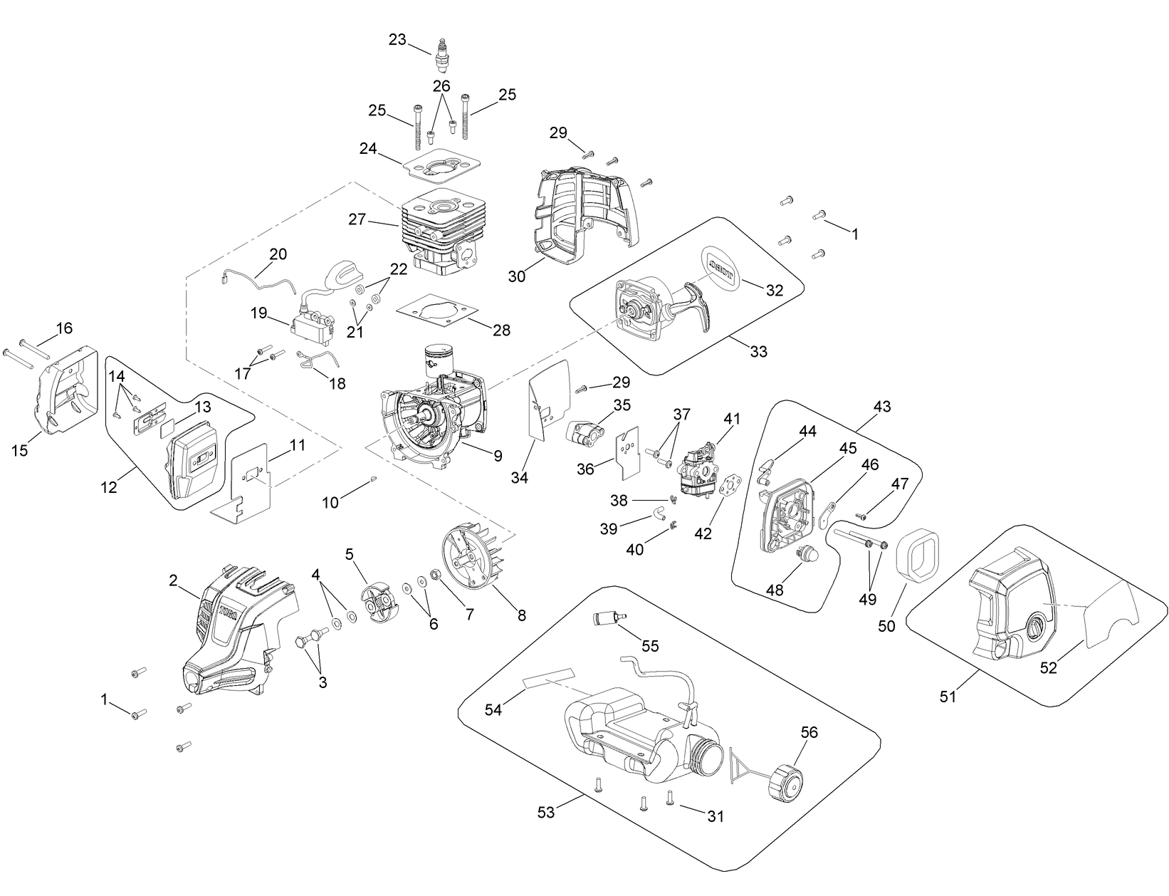 Power Head Components Assembly