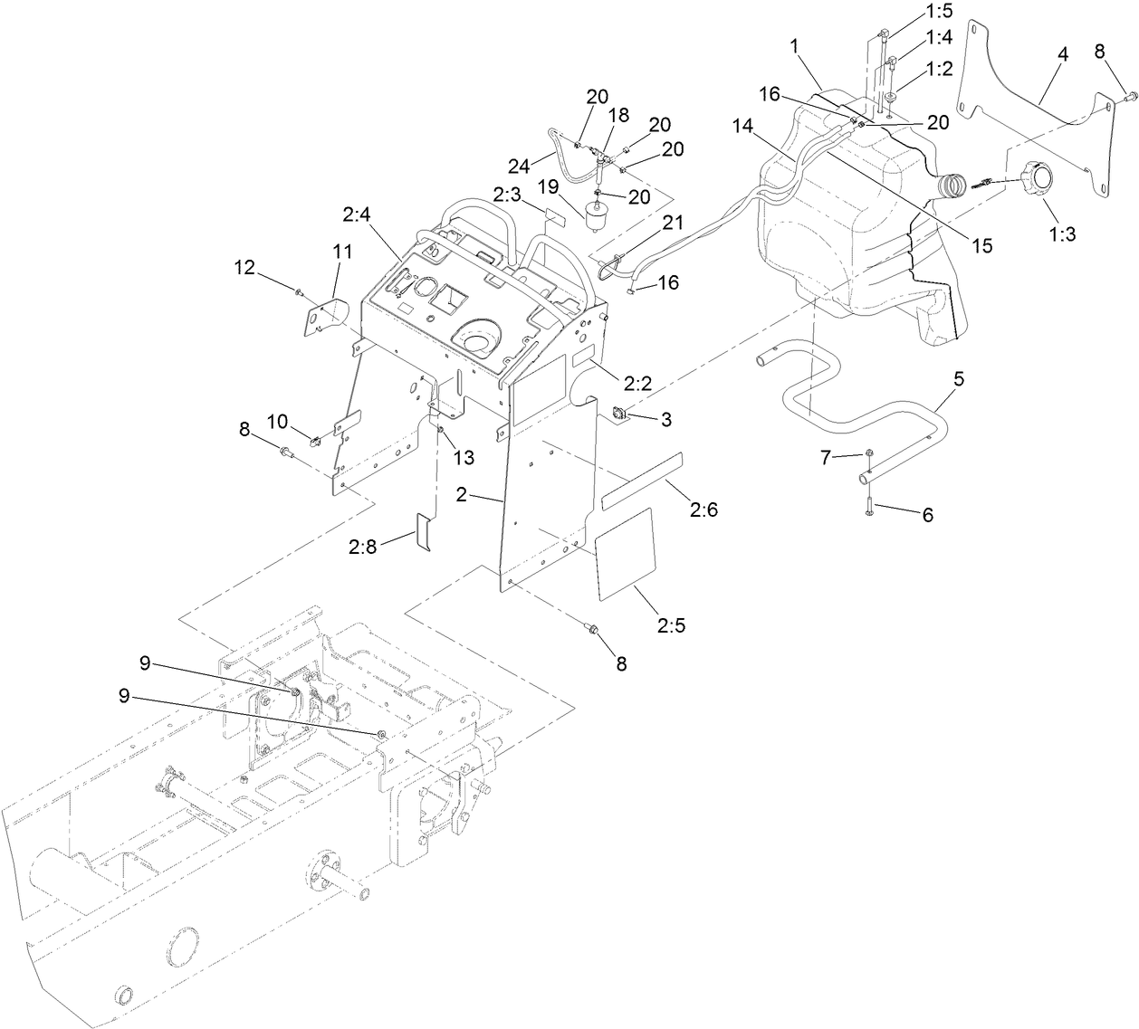 Fuel Tank and Tower Assembly