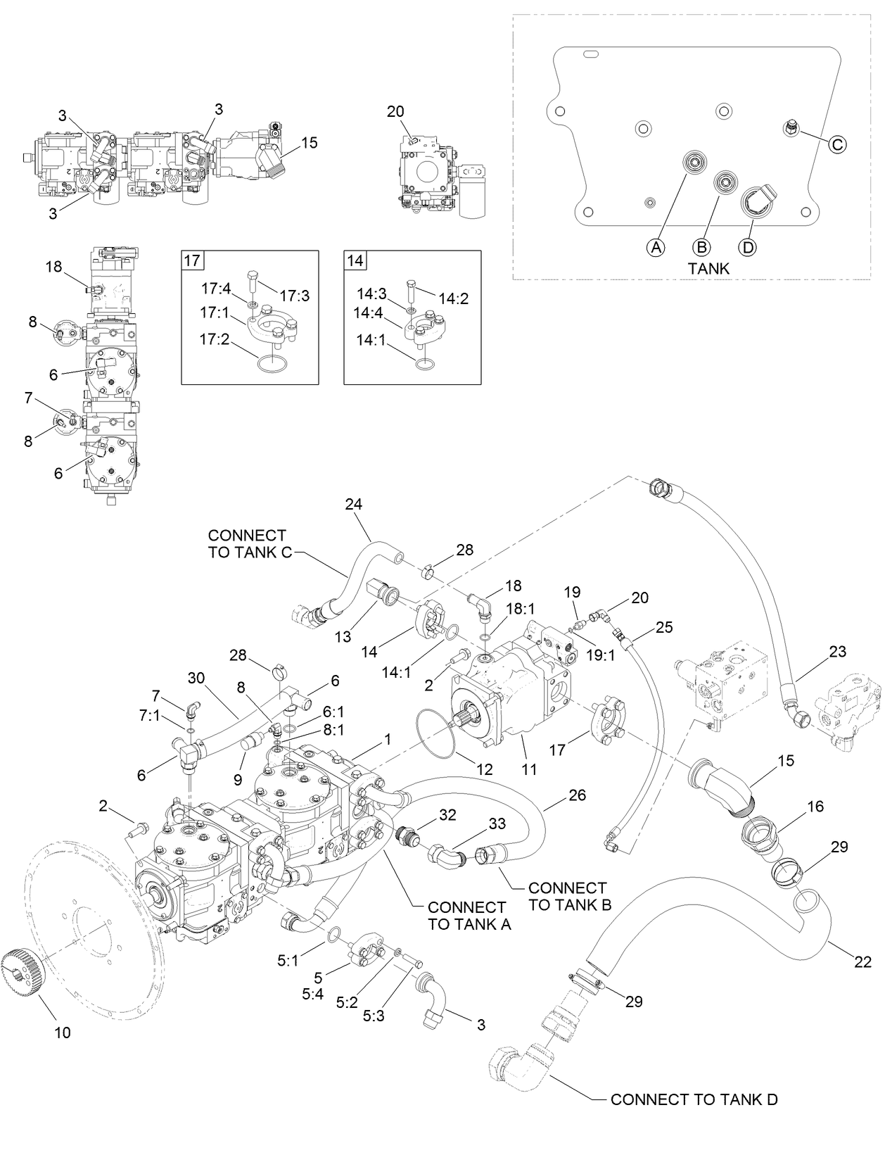 Tandem Pump Plumbing Assembly