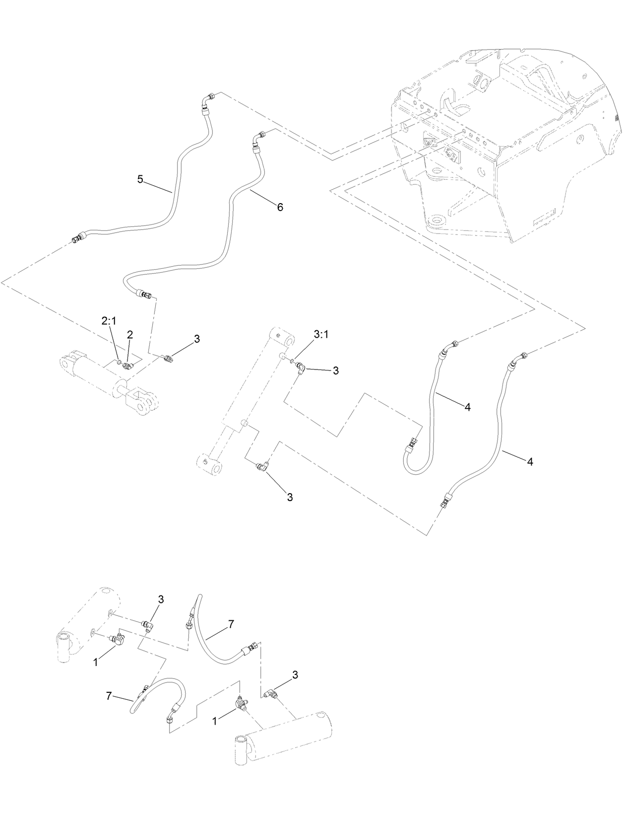 Backfill Blade Hose Assembly