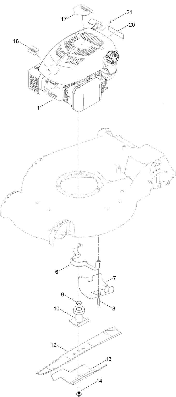 Engine and Blade Assembly