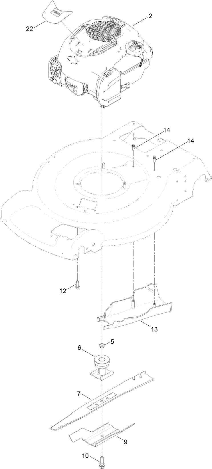 Engine and Blade Assembly