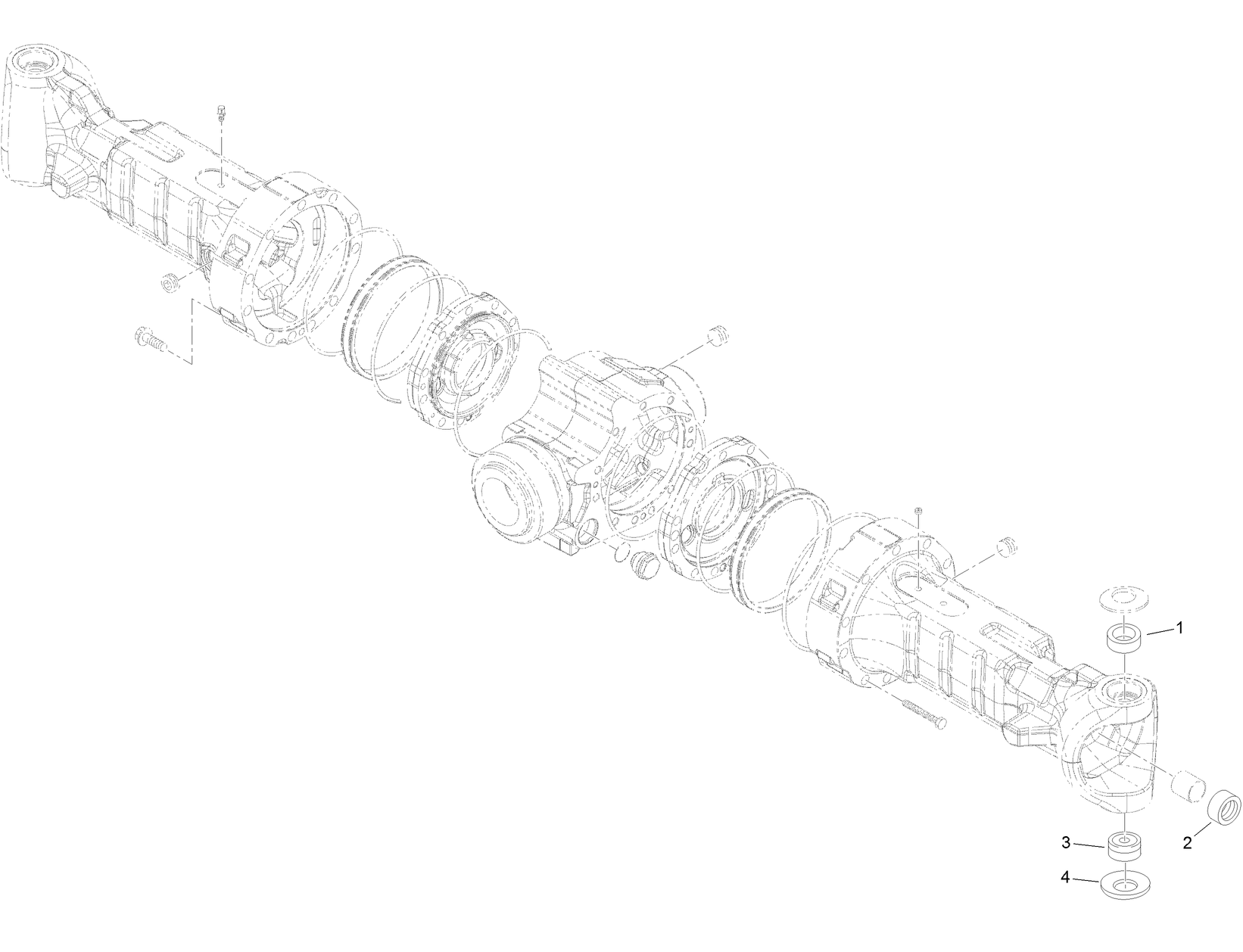 Front Axle  Axle Housing Assembly