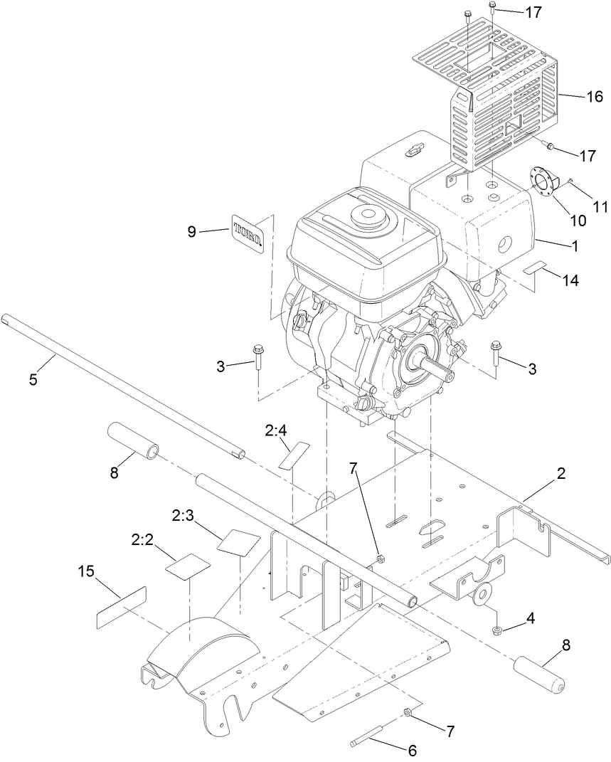Engine and Frame Assembly