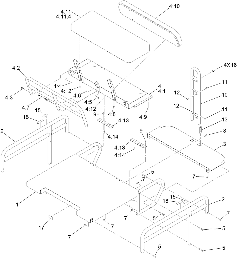 Fold-Down Rear Facing Seat Assembly