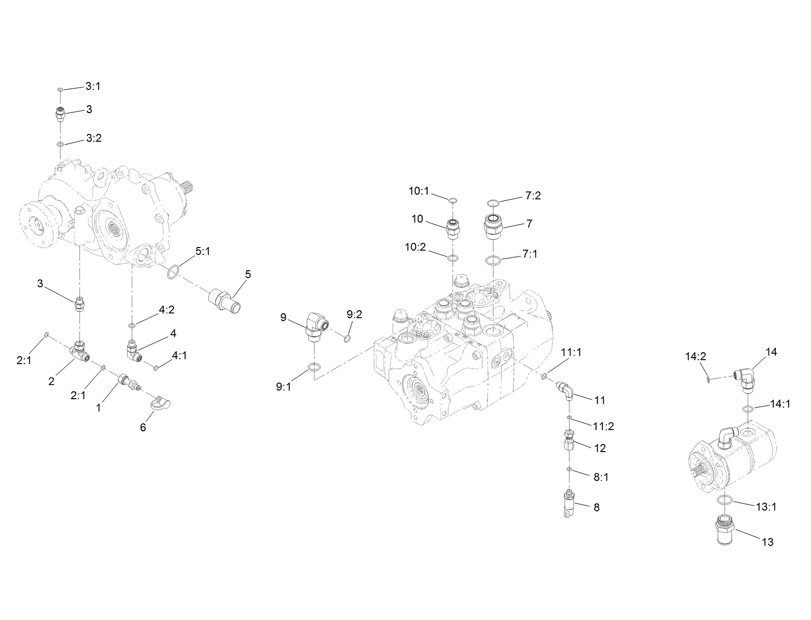 Transmission, Gearbox and Gear Pump  Fitting Assembly