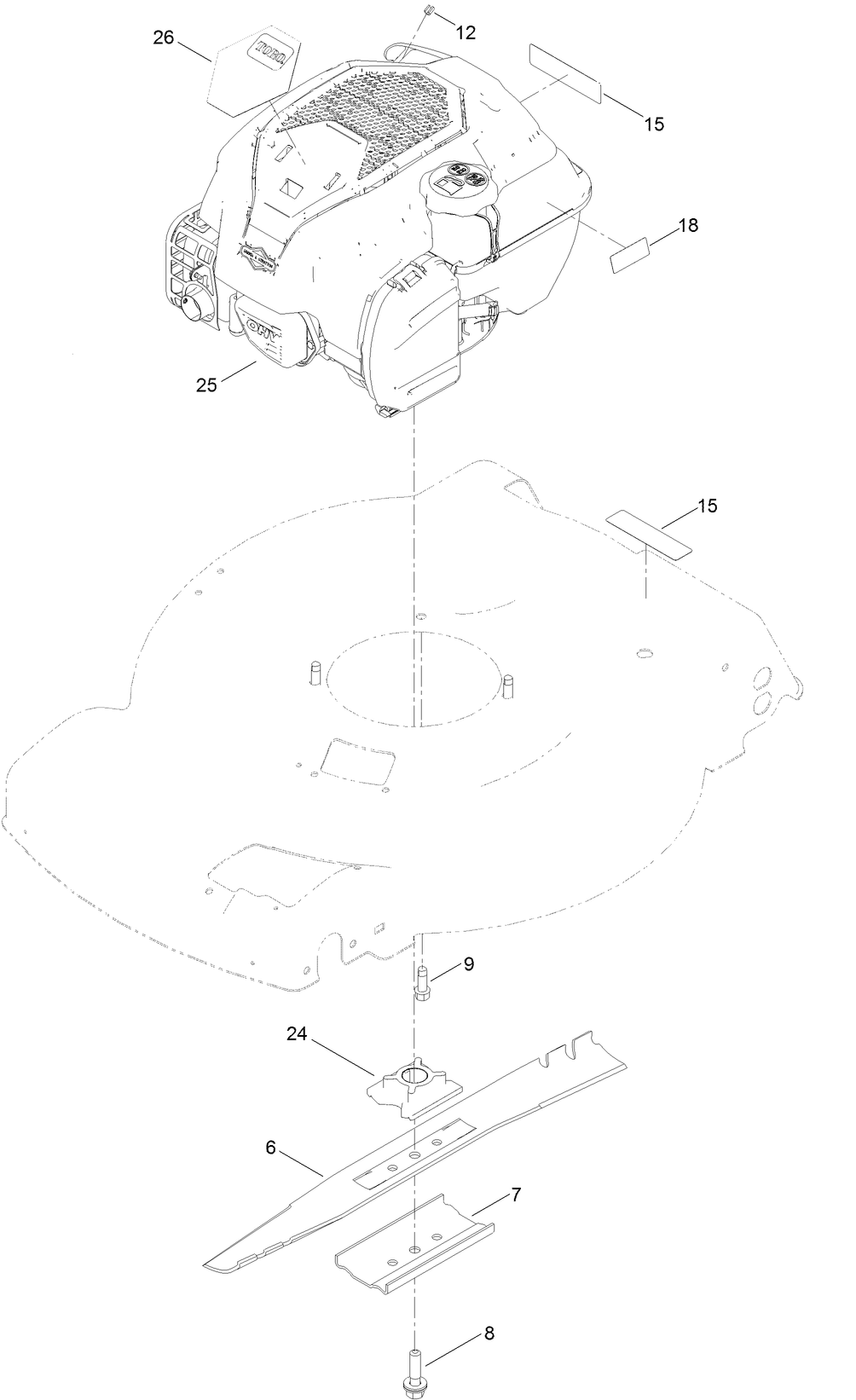 Engine and Blade Assembly