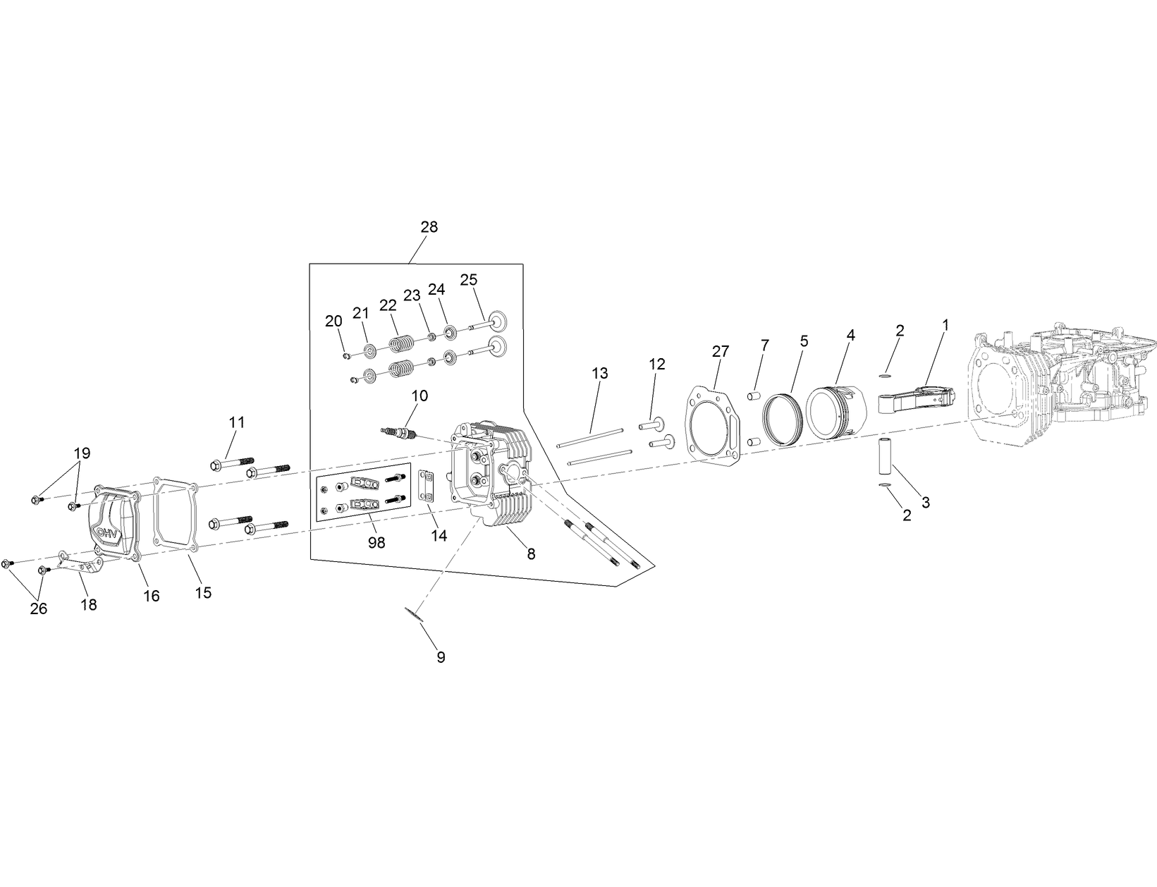 Piston and Cylinder Head Assembly