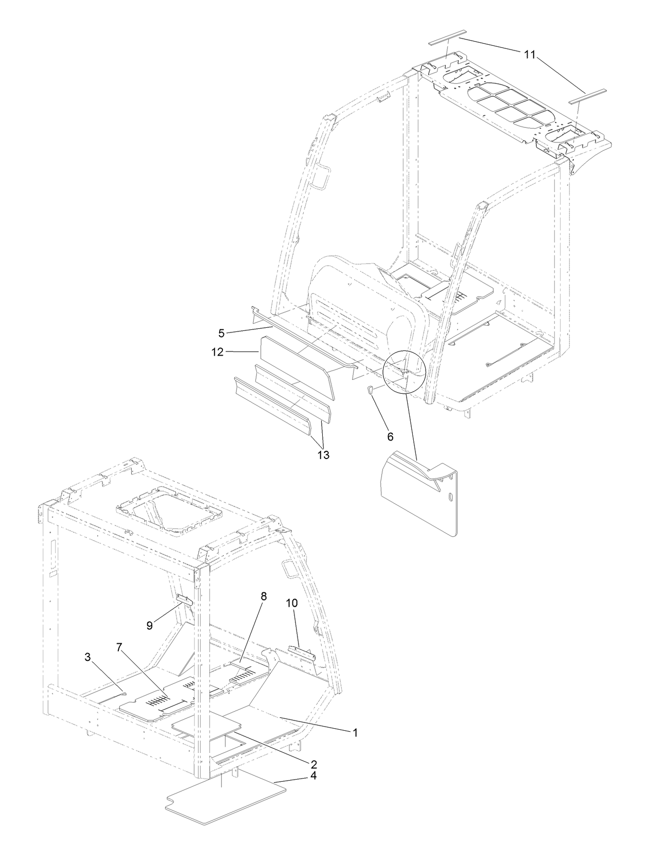 Cab Roof Insulation Assembly