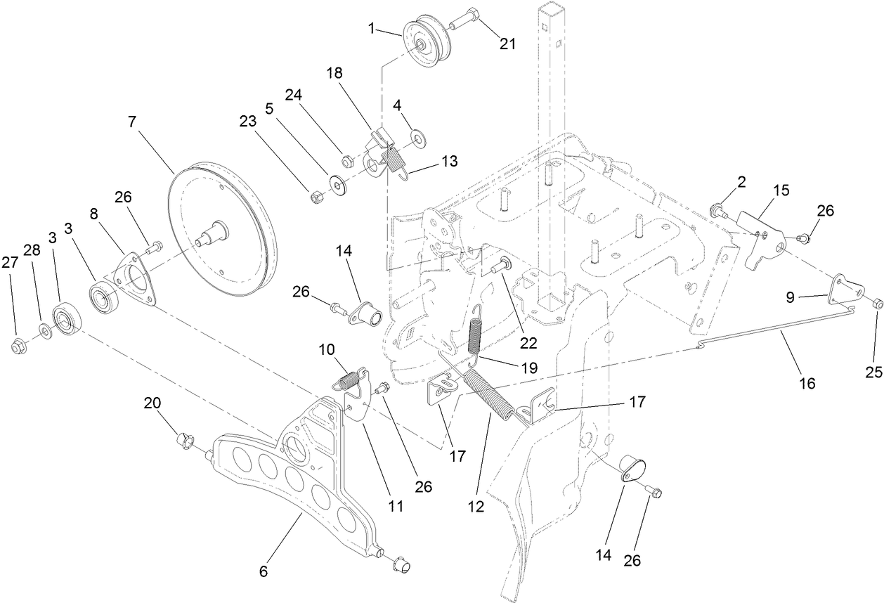 Pulley and Bellcrank Assembly