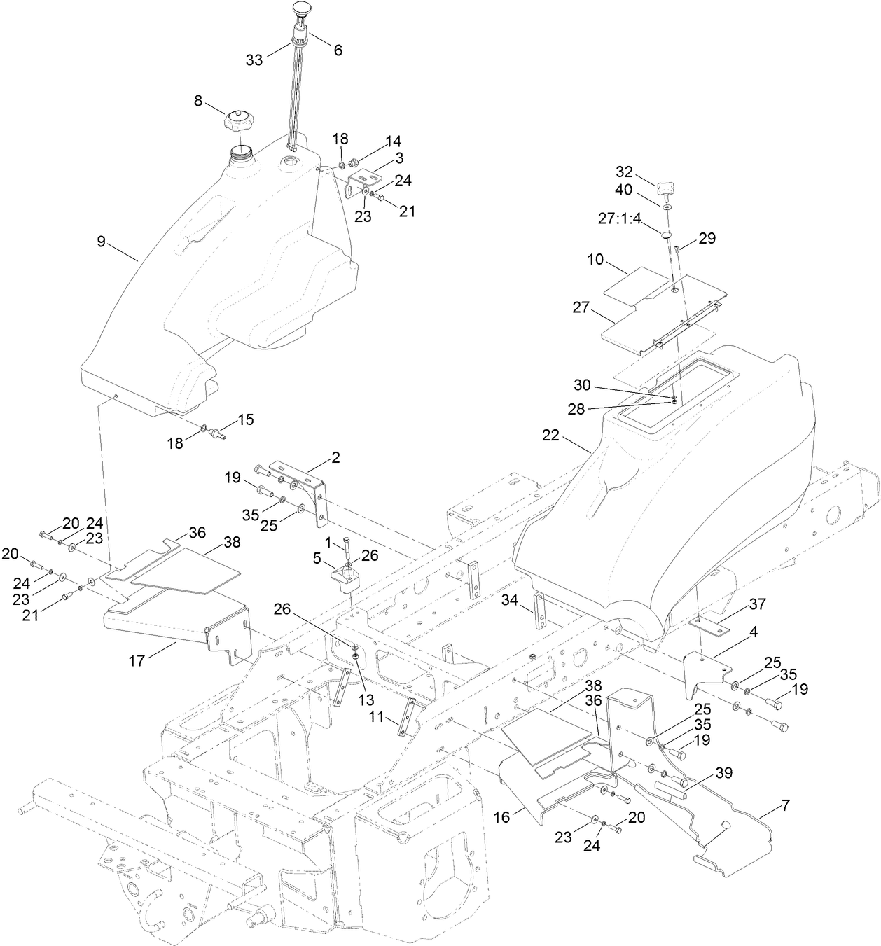 Fuel Tank and Storage Pod Assembly