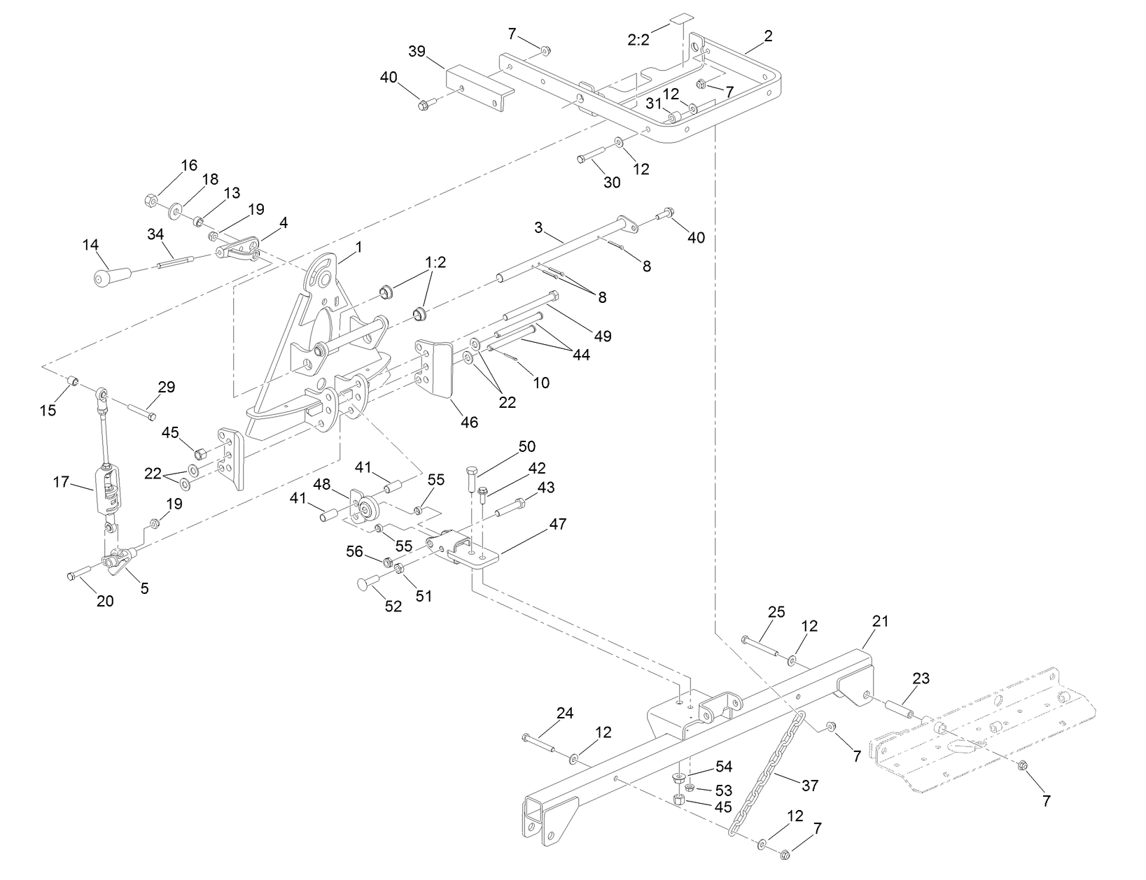 Lift Arm and Hanger Assembly