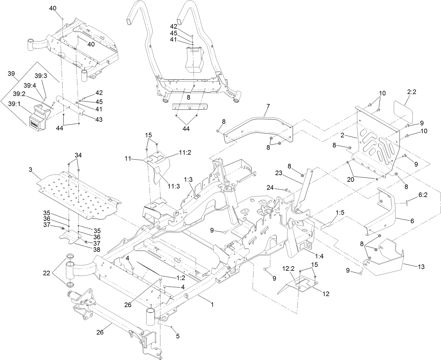 Frame, Caster and Z Stand Assembly