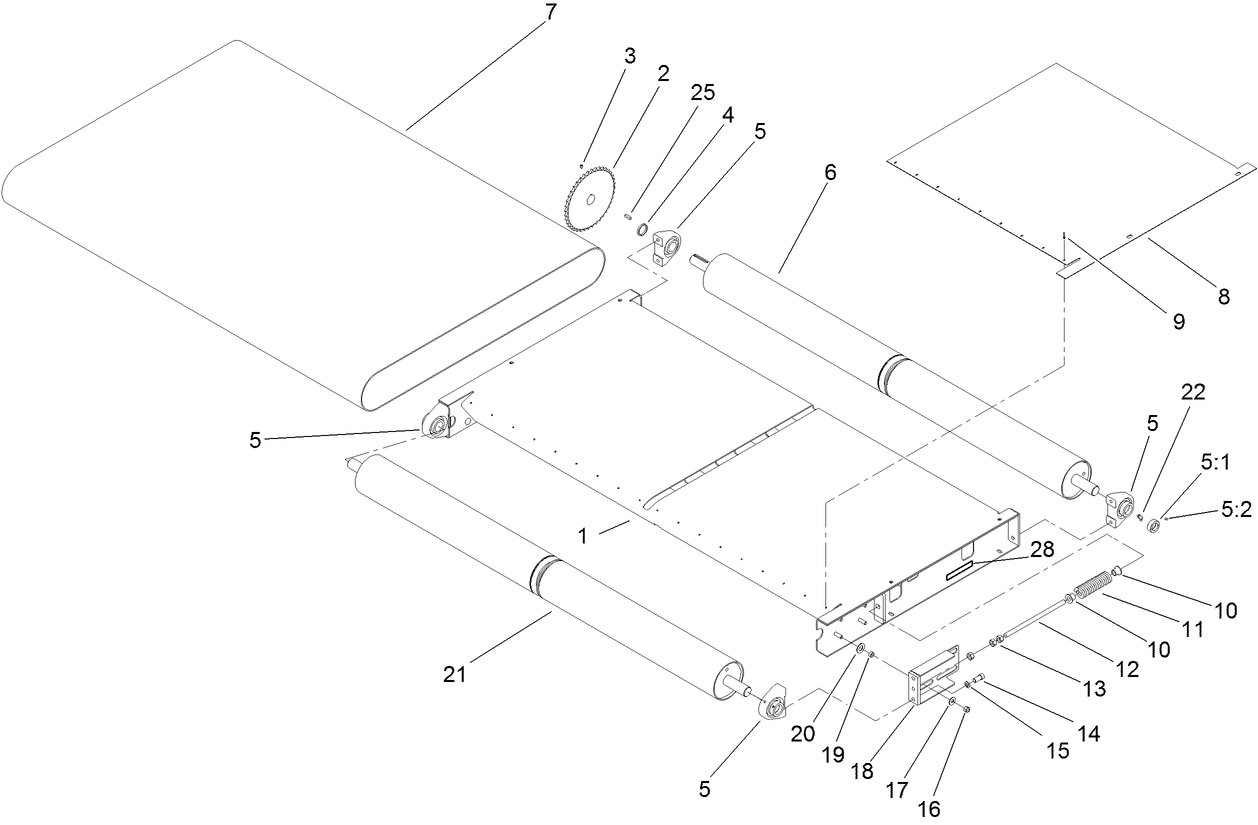 Slider Bed and Roller Assembly
