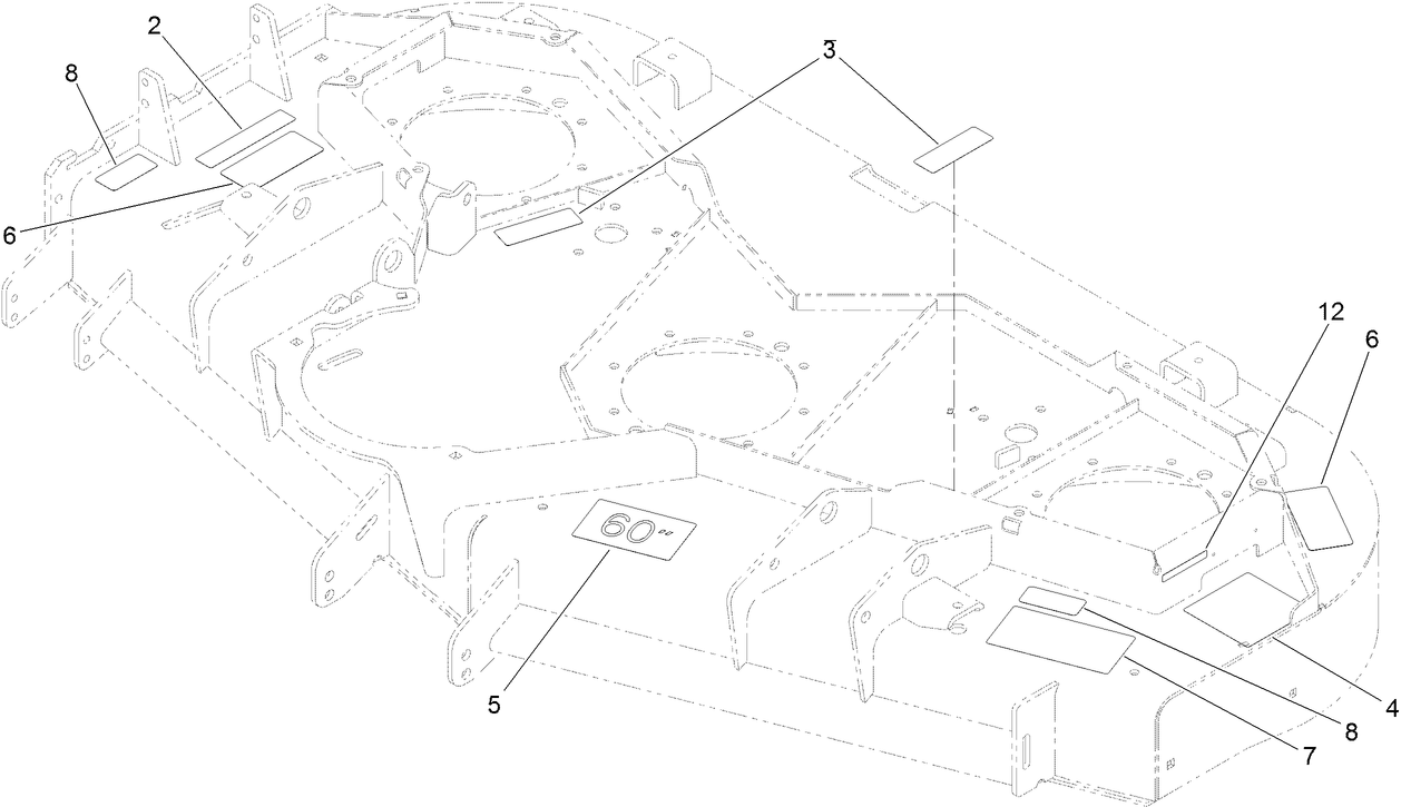 Deck and Decal Assembly No. 127-6467