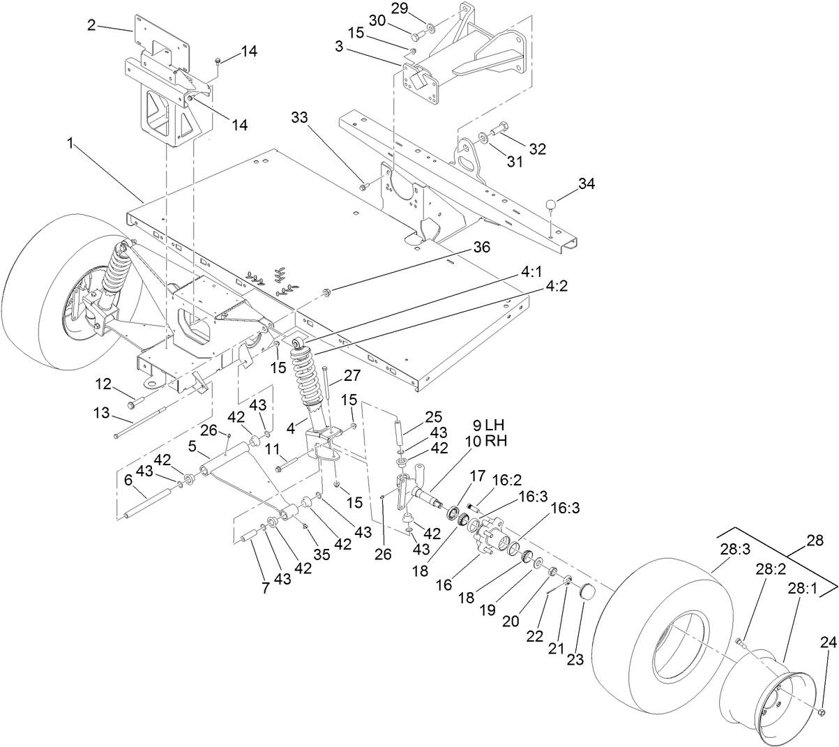 Front Frame and Suspension Assembly