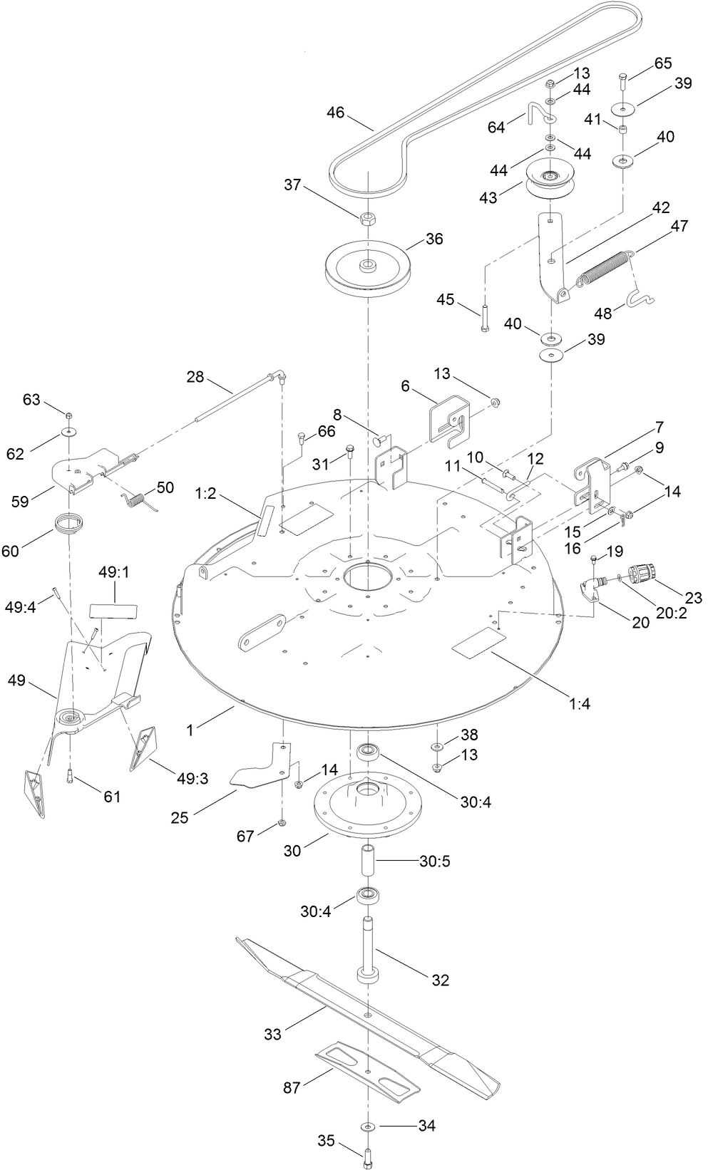 32 Inch Deck Assembly