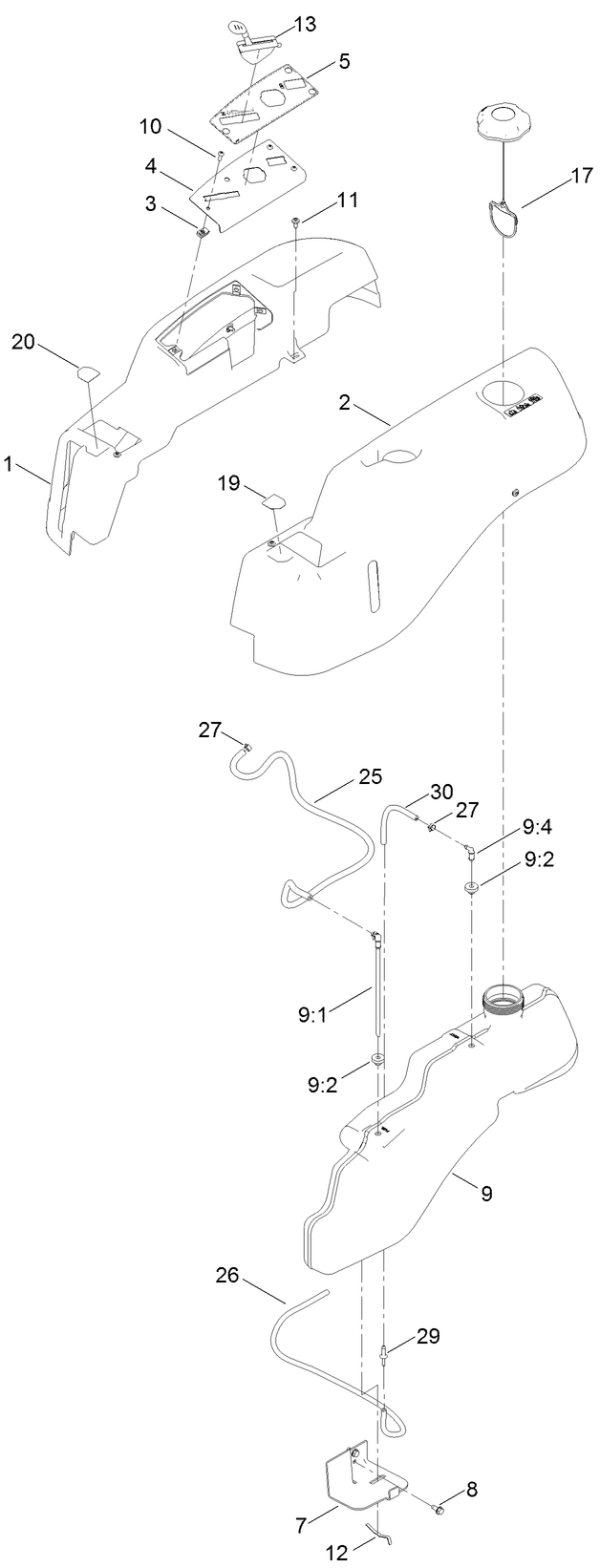 Body Styling and Fuel Tank Assembly
