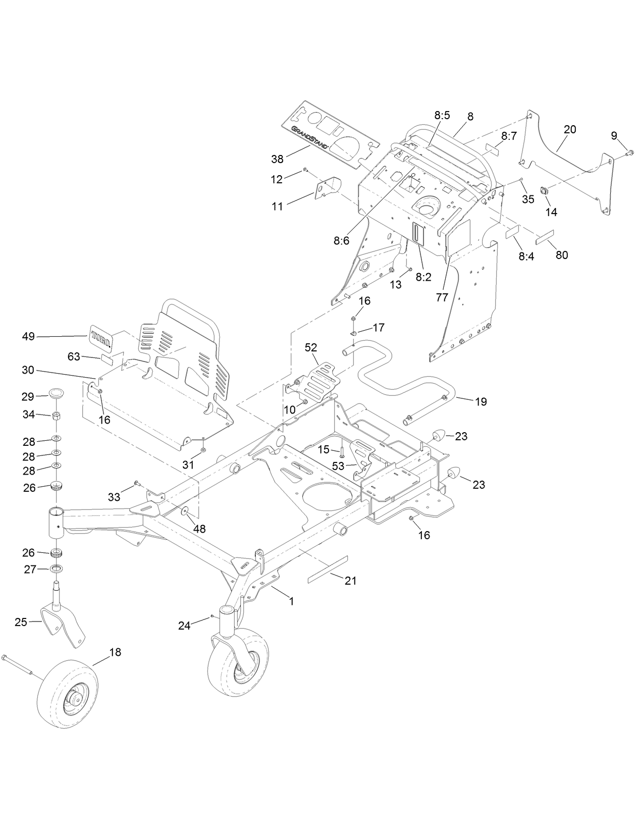 60 Inch Frame Assembly