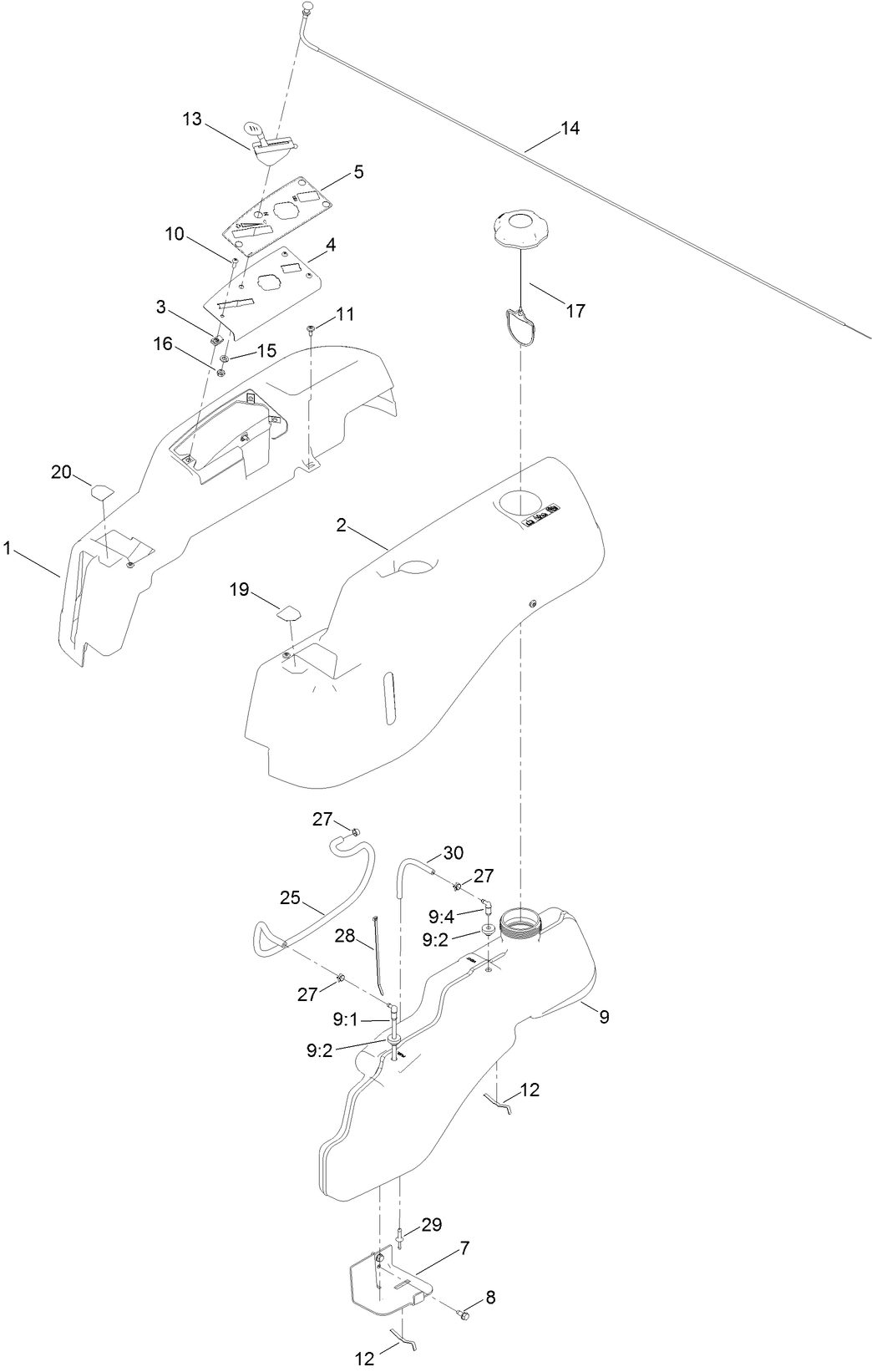 Body Styling and Fuel Tank Assembly