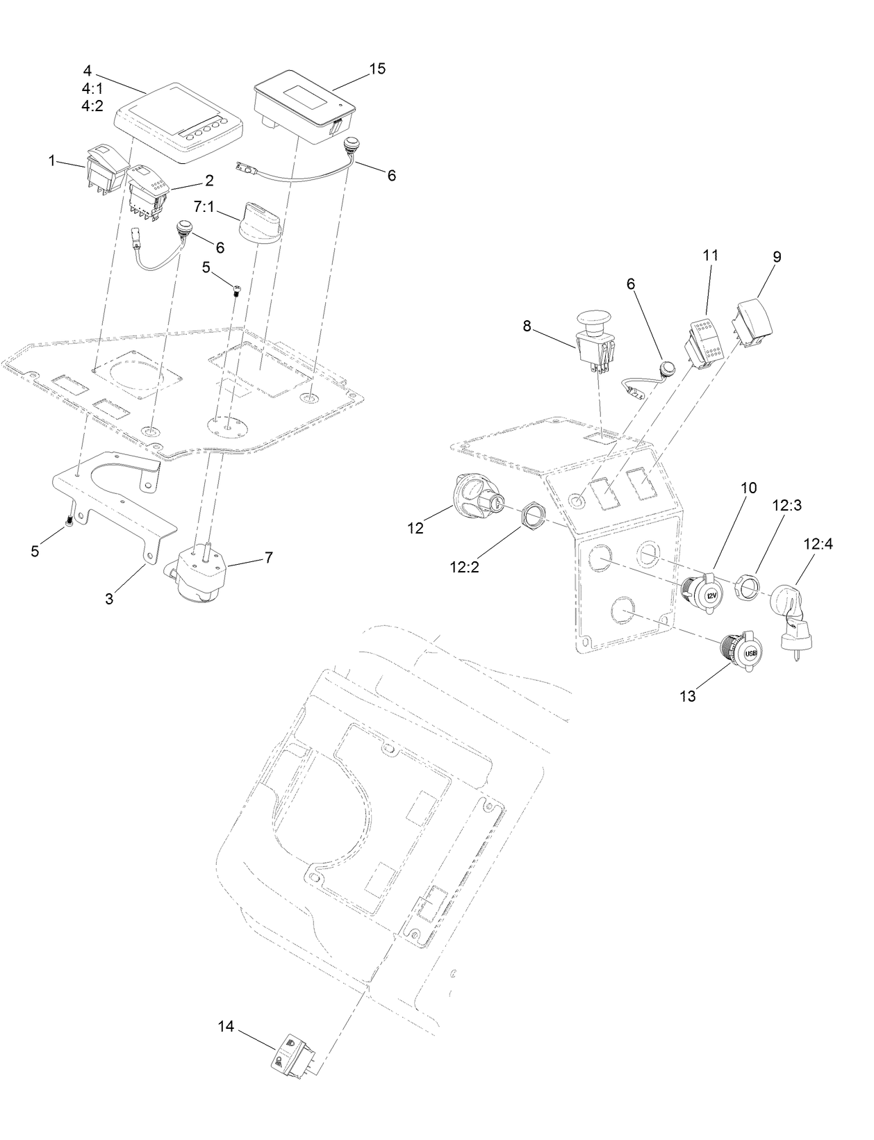 Dash and Console Control Assembly