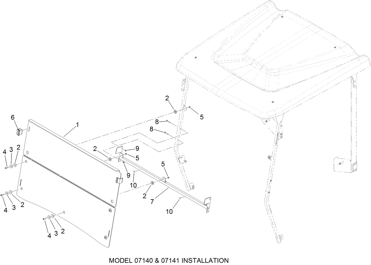 Folding Windshield Assembly