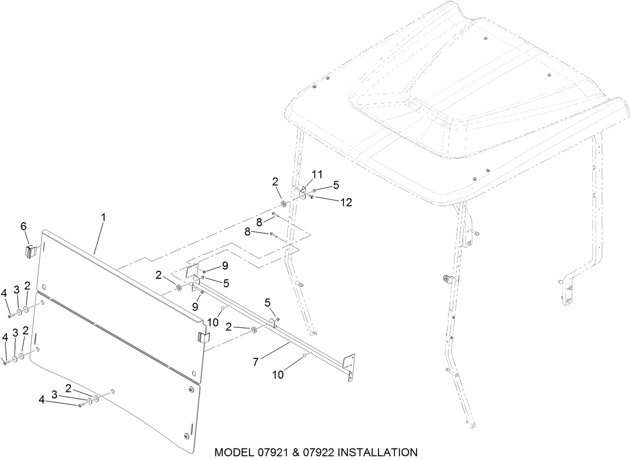 Folding Windshield Assembly