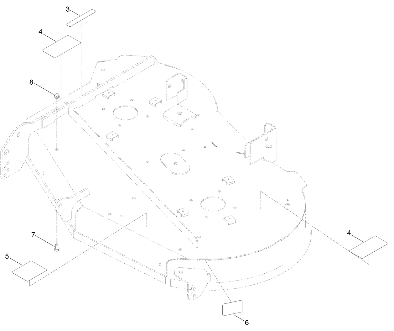 42 Inch Deck and Decal Assembly No. 131-3610