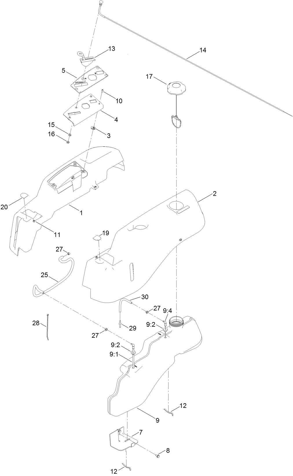 Body Styling and Fuel Tank Assembly