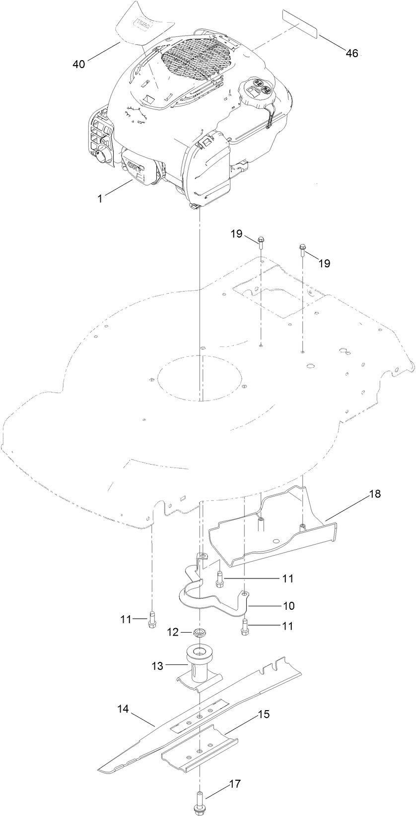 Engine and Blade Assembly