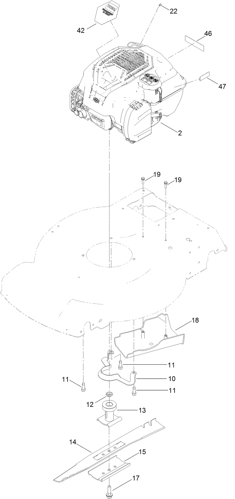 Engine and Blade Assembly