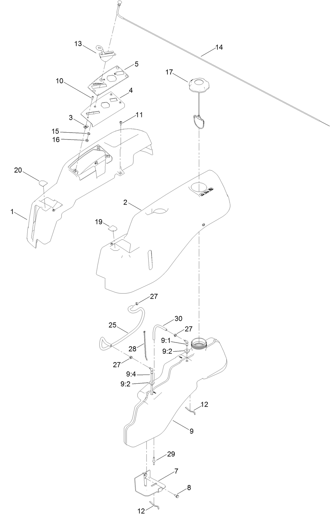 Body Styling and Fuel Tank Assembly