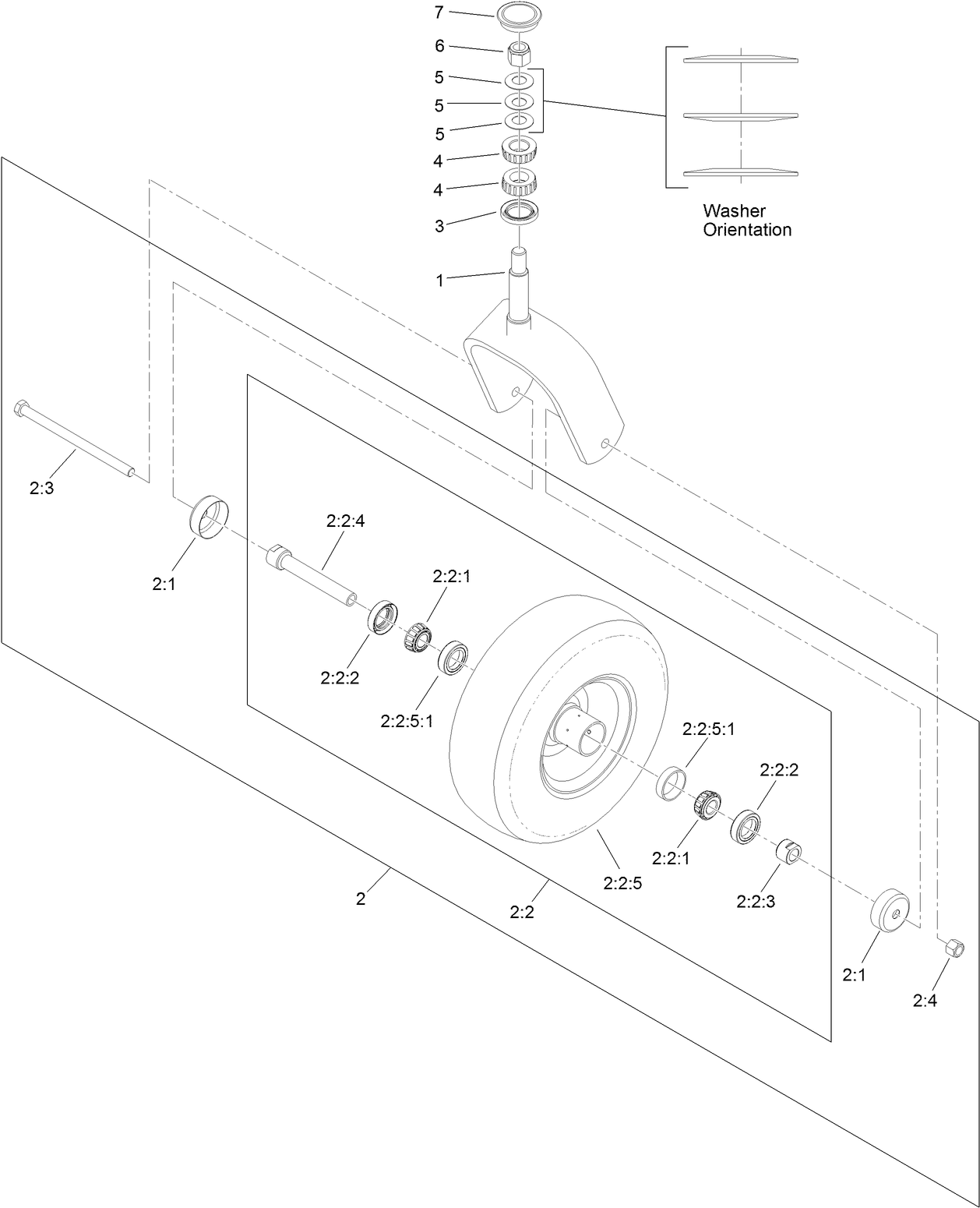 Caster Wheel and Fork Assembly