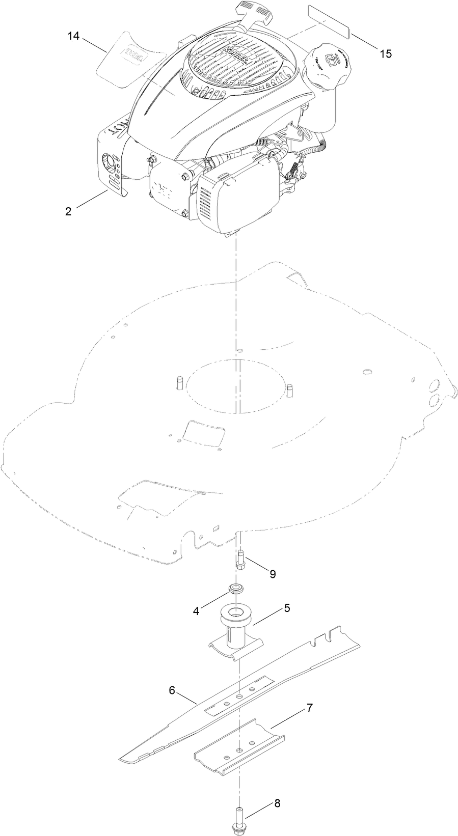 Engine and Blade Assembly