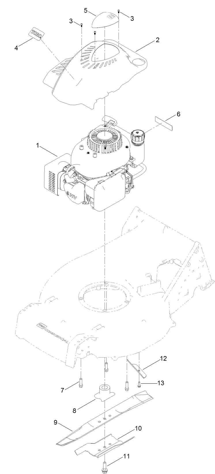 Engine and Blade Assembly