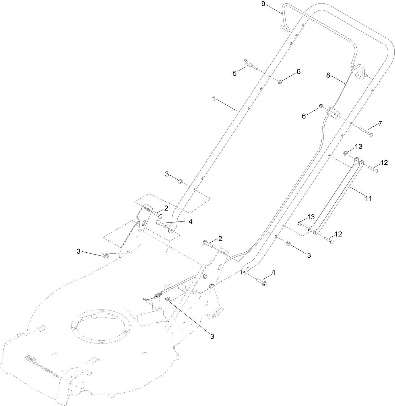 Handle and Brake Assembly