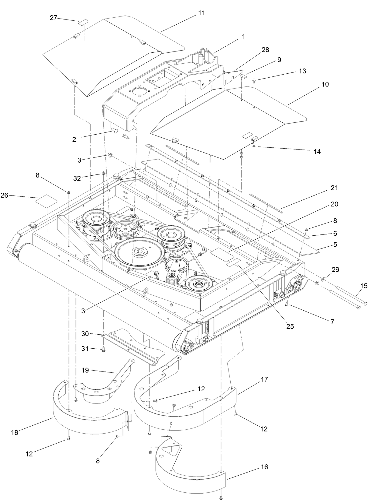 Deck Mount and Deck Cover Assembly