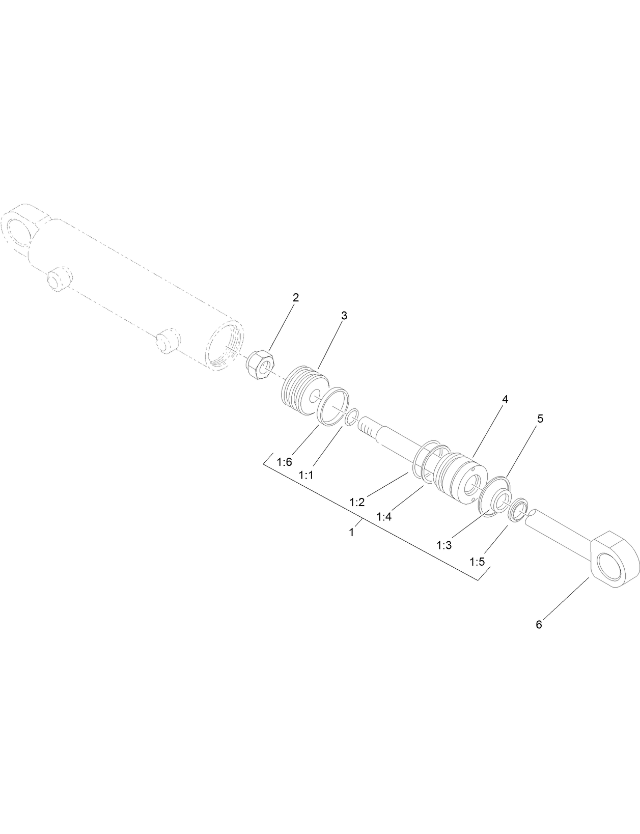 Wing Lift Cylinder Assembly No. 107-0190
