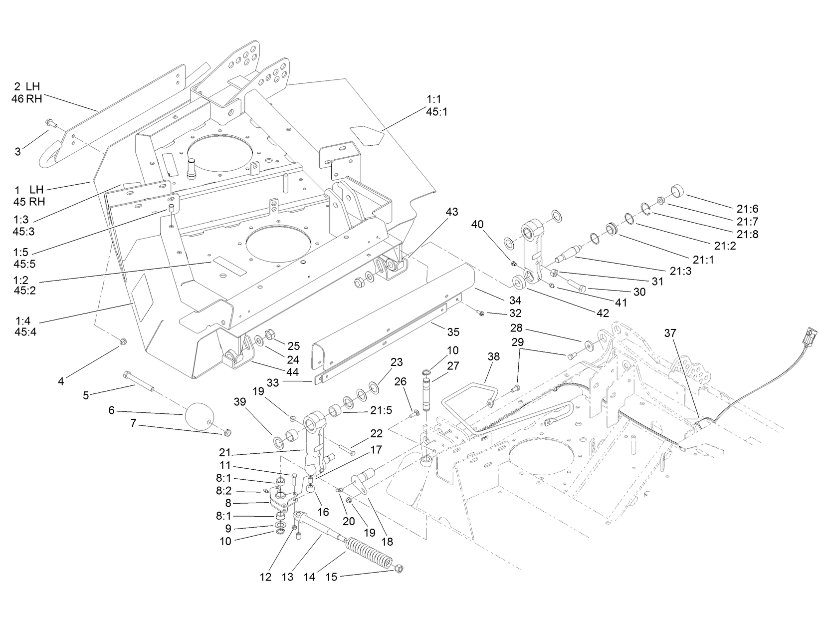 Right Hand and Left Hand  Deck Installation Assembly