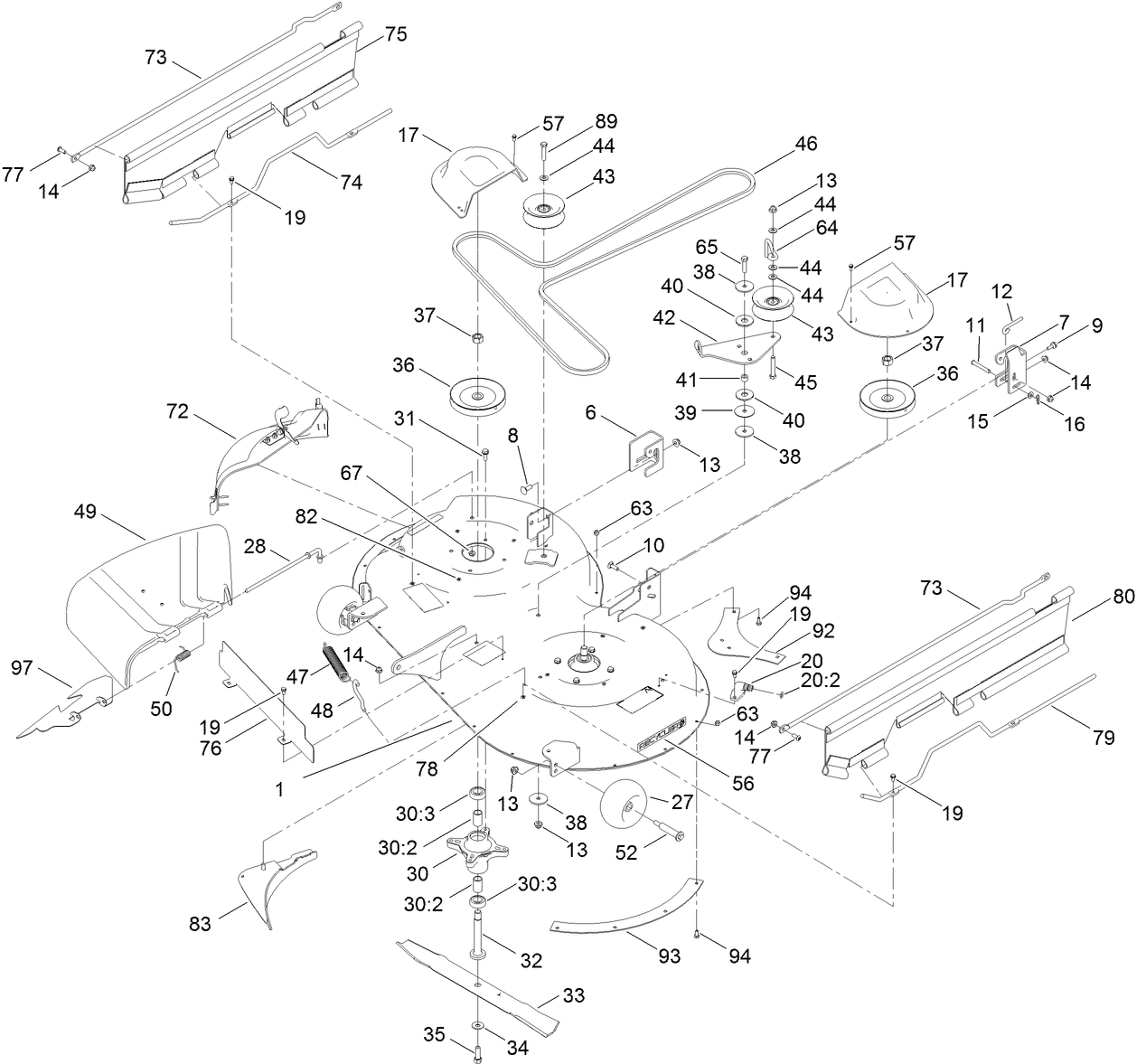 42 Inch Deck Assembly