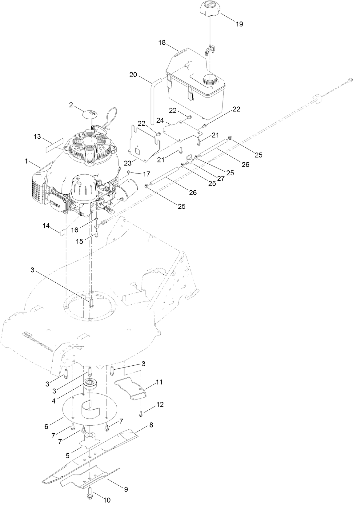 Engine and Blade Assembly