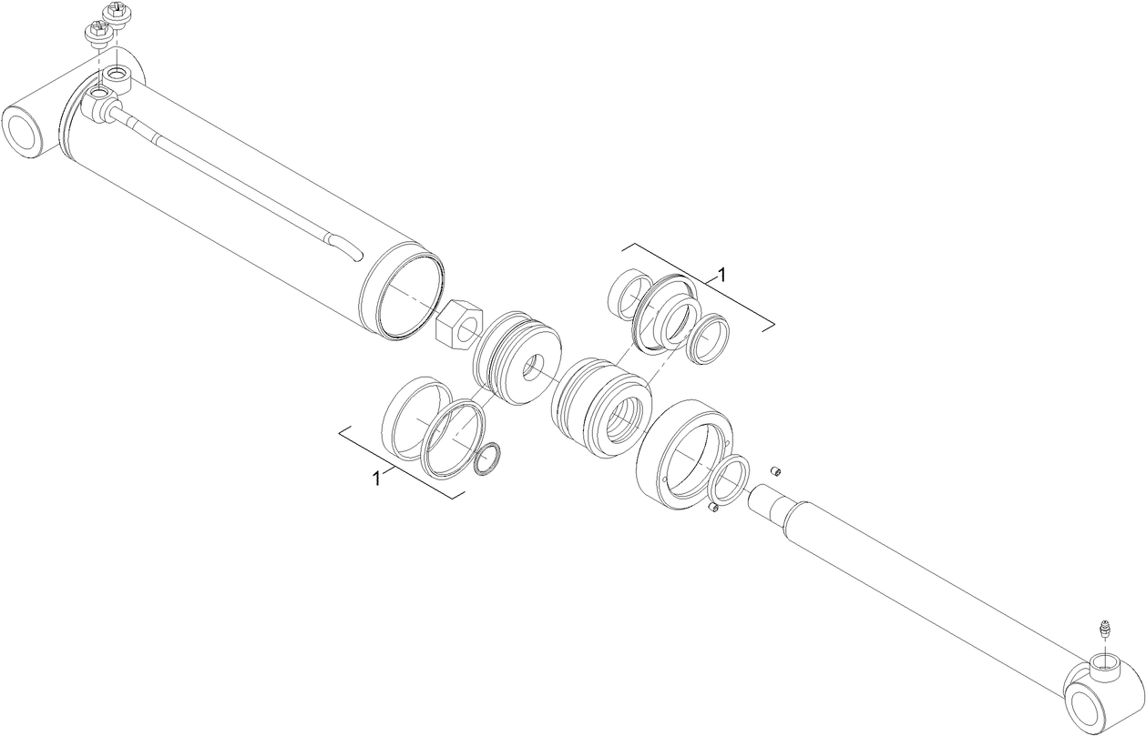 Hydraulic Cylinder Assembly No. 132-1701
