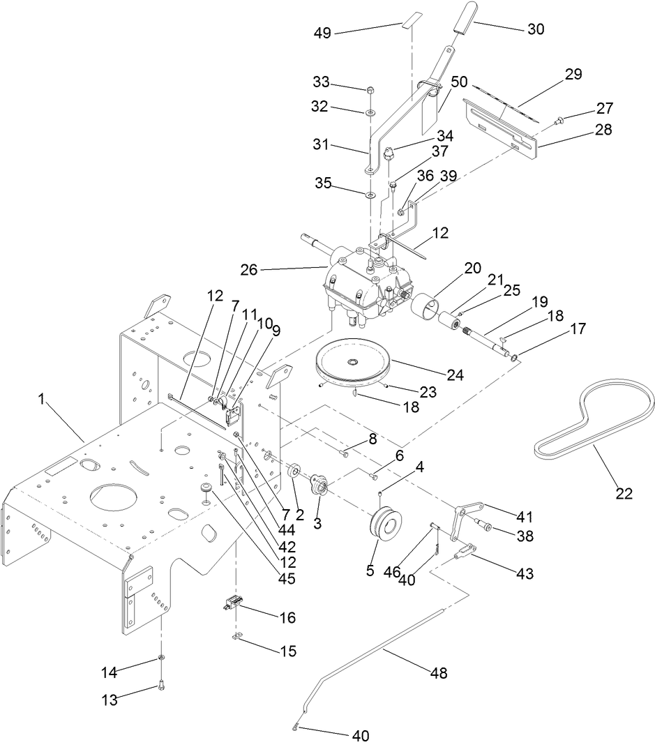 Frame and Transmission Assembly
