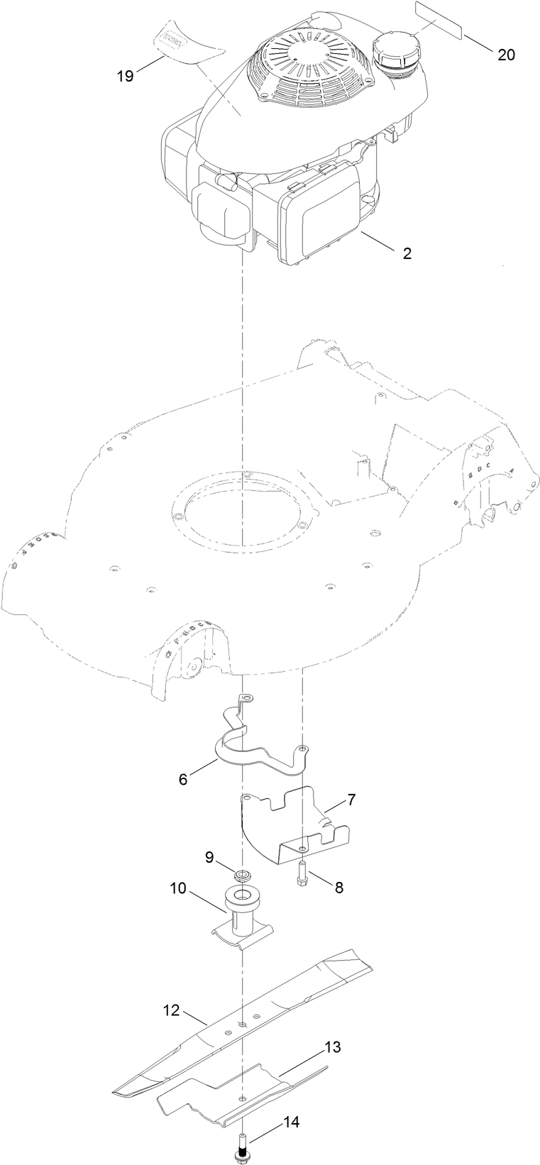 Engine and Blade Assembly