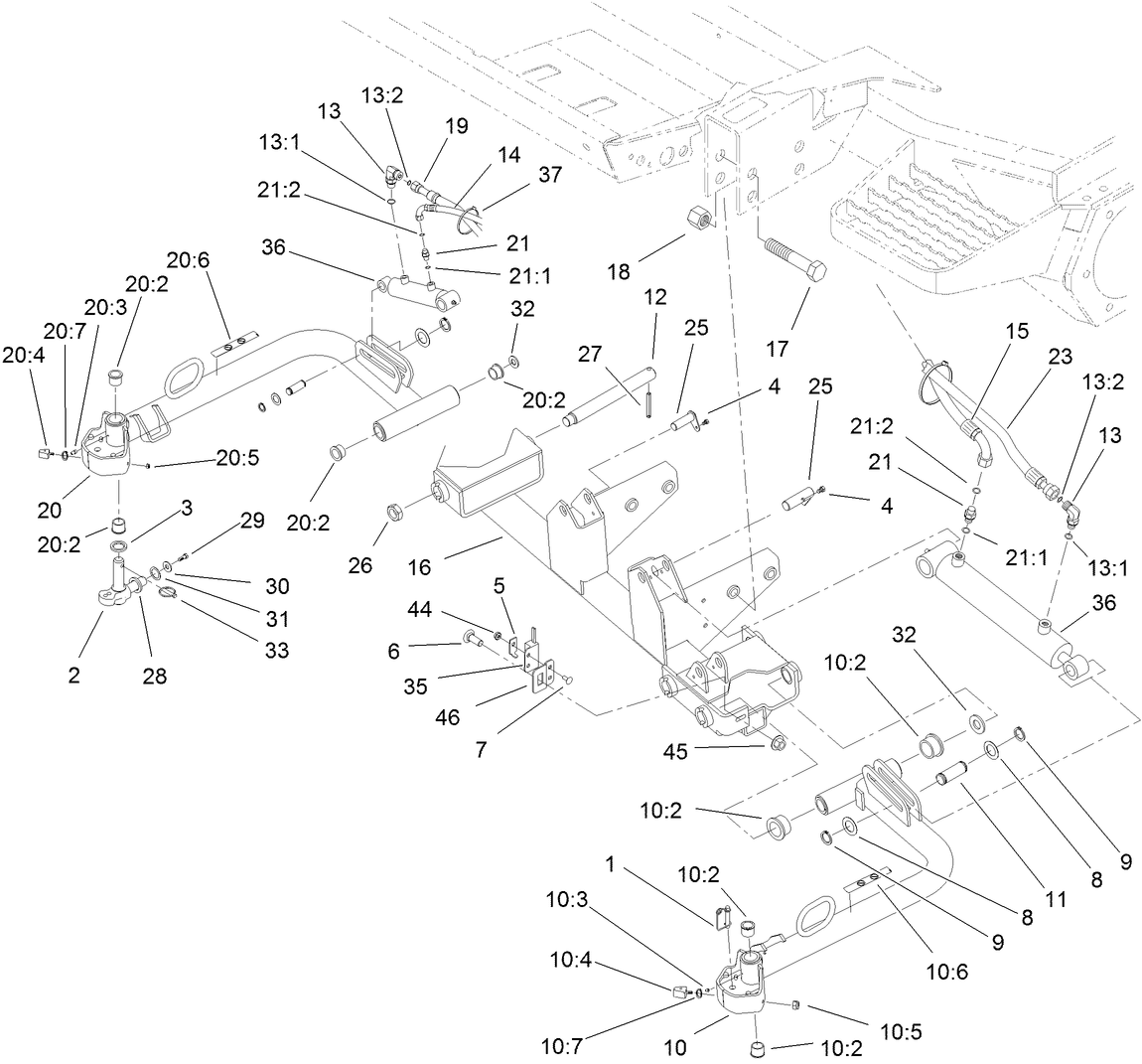 Front No. 4 and No. 5 Lift Arm Assembly