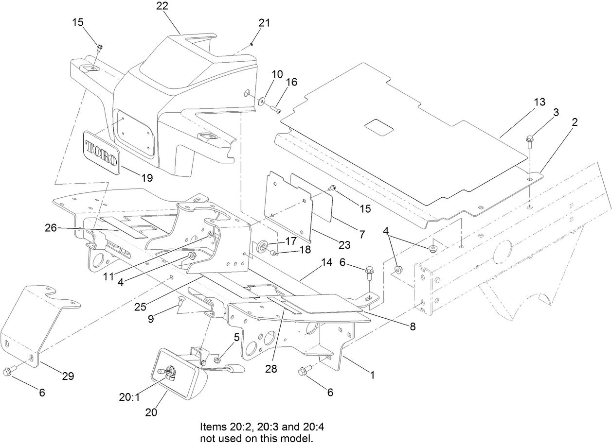 Operator Platform and Front Shroud Assembly