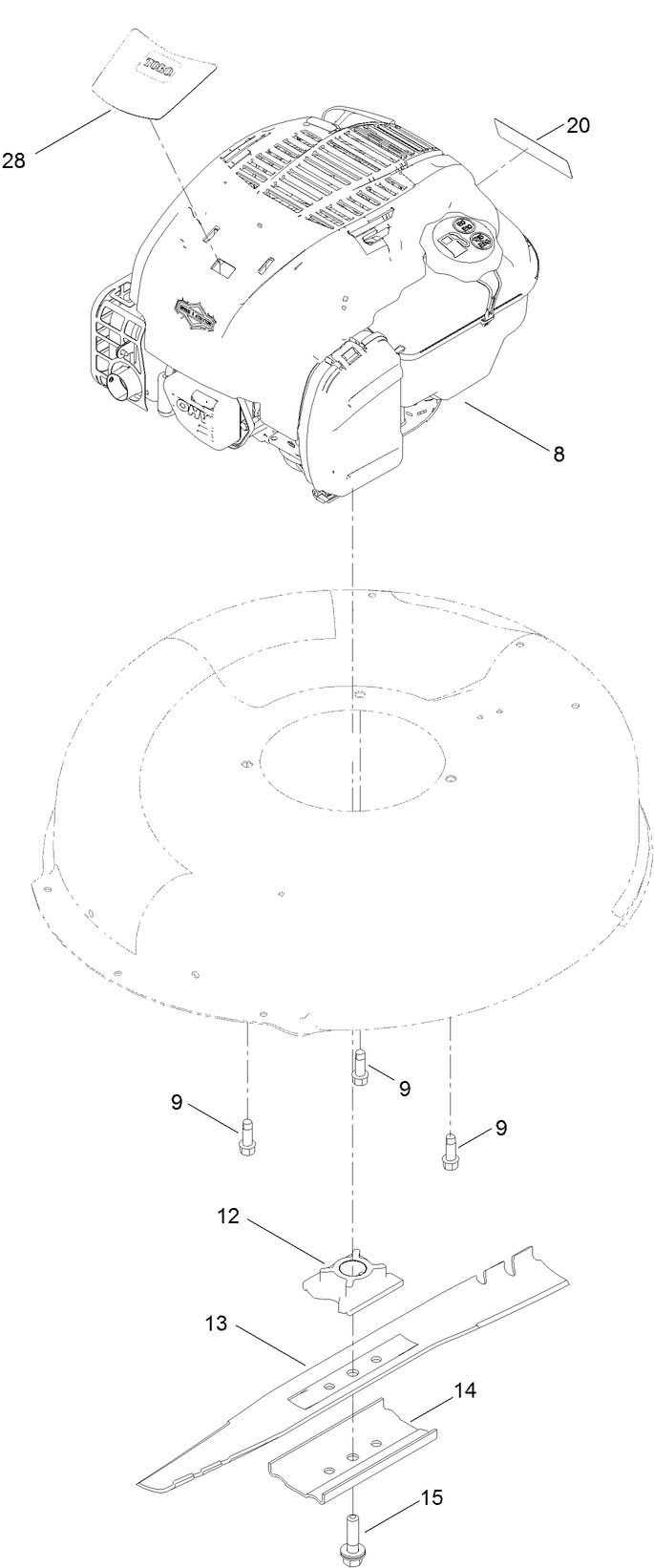 Engine and Blade Assembly